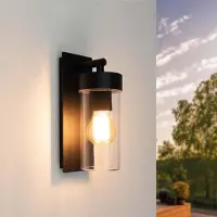 LEDVION Applique murale noir 7,5W blanc chaud E27 IP44 dimmable
