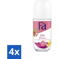 Fa Pflege Fa - Déodorant à bille - Fiji Dream - Pastèque & Ylang Ylang - 48 heures de protection - 50 ml - Pack avantage - 4 pièces