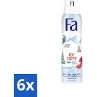 Fa Pflege Fa - Déodorant Spray - Winter Splashes Ice Jump - Cool - 48 heures de protection - 150 ml - Pack avantage - 6 pièces