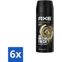 Axe - Déodorant corps en spray - 48h Non Stop Fresh - Gold Temptation - Gold Amber - 150 ml - Pack avantage - 6 pièces