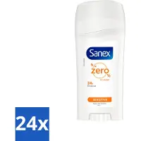 Sanex Déodorant stick Dermo Sensitive 65 ml - Pack avantage - 24 pièces