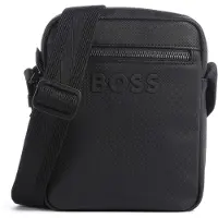 BOSS Sac reporter texturé à logo ton sur ton