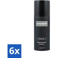 Amando - Noir - Déodorant - Spray - 150 ml - pack économique - 6 pièces