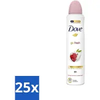 Dove - Déodorant - Spray Go Fresh - Grenade - Parfum fruité - 250 ml - Pack avantage - 25 pièces