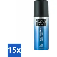 Vogue Antitranspirant Nordic Blue 150 ml - Vorteilspack - 15 Stücke