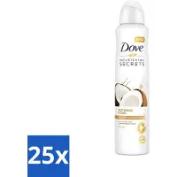Dove - Déodorant - Noix de coco & Fleur de jasmin - Tropical et traitant - 250 ml - Pack avantage - 25 pièces