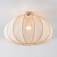 LumenXL Plafonnier Ecruva avec abat-jour en tissu beige clair