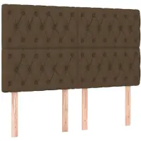 vidaXL Têtes de lit 4 pcs. Marron foncé 72x7x78/88 cm Tissu