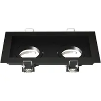 LEDVION spot encastrable LED noir douille GU10 dimmable