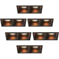 LEDVION lot de 6 spot encastrable LED carre 3W blanc chaud