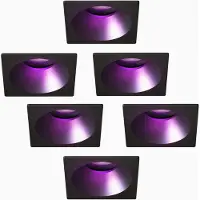 LEDVION lot de 6 spot encastrable LED rond noir 4.9W RGB CCT dimmable