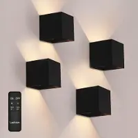 LEDVION lot de 4 applique murale USB avec détecteur blanc chaud