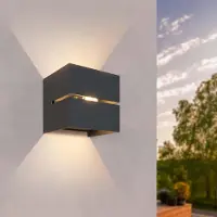 LEDVION applique murale LED noir 3W IP54 Up Down