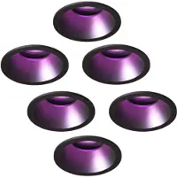 LEDVION lot de 6 spot encastrable LED rond noir 4.9W RGB CCT dimmable