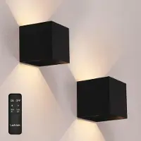 LEDVION lot de 2 applique murale USB avec détecteur blanc chaud