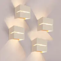 LEDVION lot de 4 applique murale LED beige 3W IP54 Up Down