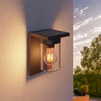 LEDVION Lampe solaire LED , modèle "Wandleuchte", avec détecteur de mouvement intégré, couleur anthracite, indice de protection IP44