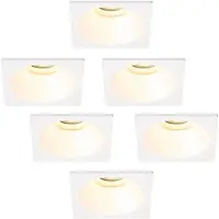 LEDVION lot de 6 spot encastrable LED rond blanc 3W blanc chaud