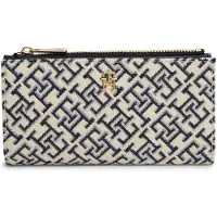 Tommy Hilfiger Porte-monnaies 'JACQUARD' bleu marine / blanc