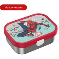 Mepal Boîte à sandwich Campus en acier inoxydable avec fourchette, Lunch box, Rouge
