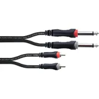 Cordial EU1PC - Câble audio 2 jacks mono - 2 RCA mâles - 1 m