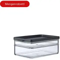 Mepal Boîte pour réfrigérateur Duo OMNIA, Boîte de conservation, Noir
