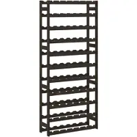 Super Merchant Casier à bouteilles pour 77 bouteilles noir bois pin solide