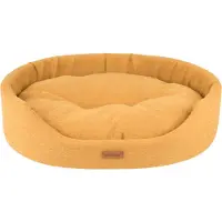 Amiplay Panier à chien ovale MONTEGO moutarde/moutarde taille S, M, L, XL, XXL Taille : XL - 72x63x16 cm