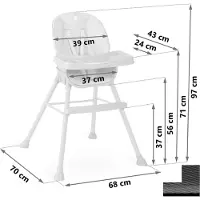 Nukido Chaise de salle à manger pour enfants Tilo vert