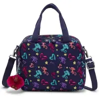 Kipling Sac de voyage 'Miyo' turquoise / bleu foncé / violet / rose