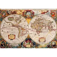 Bluebird Puzzle Puzzle Carte Antique du Monde - 1000 pièces