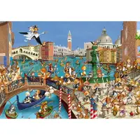 Grafika Puzzle François Ruyer : Les Lapins à Venise - 200 à 499 pièces