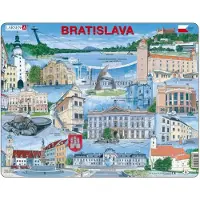 Larsen Puzzle Puzzle Cadre - Souvenirs de Bratislava, Slovaquie (en Slovaque) - 51 à 99 pièces