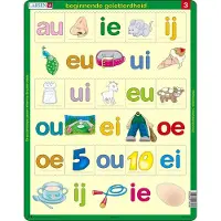 Larsen Puzzle Puzzle Cadre - Beginnende geletterdheid 3 (en hollandais) - 10 à 25 pièces