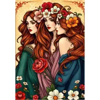 Alipson Puzzle Puzzle Les Trois Muses aux Fleurs - 1000 pièces