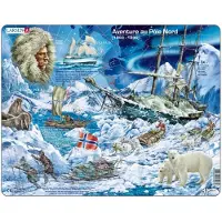 Larsen Puzzle Puzzle Cadre - Aventure au Pôle Nord (en Français) - 51 à 99 pièces