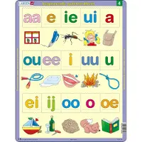 Larsen Puzzle Puzzle Cadre - Beginnende geletterdheid 4 (en hollandais) - 10 à 25 pièces