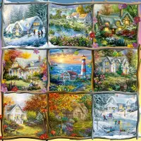 Alipson Puzzle Puzzle Saisons en Neuf Ecussons - 1000 pièces