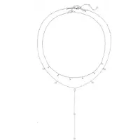 Hey Happiness Chaîne 'Ellipse Duo' argent