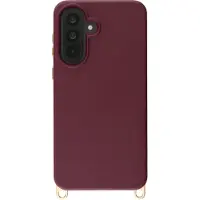 Selencia Coque arrière Rivièra avec MagSafe avec crochets amovibles pour Samsung Galaxy A36 / A56 - Bold Burgundy
