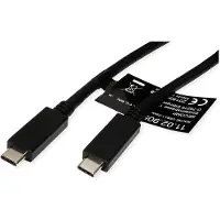 Roline 11.02.9056 Câble USB 3.2 Gen 2 (3.1 Gen 2) 0,5 m USB C Noir