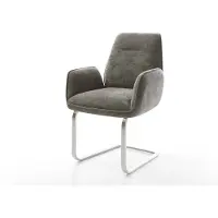 DELIFE Cantilever Zoa-Flex bouclé doux couleur boue pied cantilever plat acier inoxydable resorts ensachés