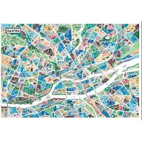 Grafika Puzzle Carte de Nantes - 1000 pièces