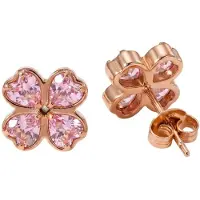 Purelei Boucles d'oreilles 'Rosa Cuore' or rose