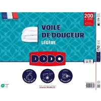 Dodo Voile de Douceur Ultra-Léger Sommer-Denver, 200 x 200 cm, 100 g/m², blanc – respirant, léger, garnissage en polyester et housse en microfibre
