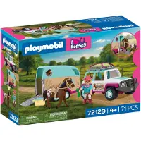 Playmobil : Ensemble "Véhicule tout-terrain avec remorque pour chevaux" - 72129