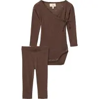 Copenhagen Colors Set - Leggings/body croisé m/l - Dark Brown - - 50 - Body M/L