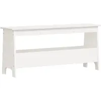 vidaXL Banc d'entrée Blanc 100x28x45 cm Bois massif Pin
