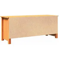 vidaXL Banc à chaussures avec étagère Marron cire 110 x 38 x 45.5 cm