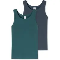Schiesser Maillot de corps ' 95/5 Multi ' bleu foncé / vert